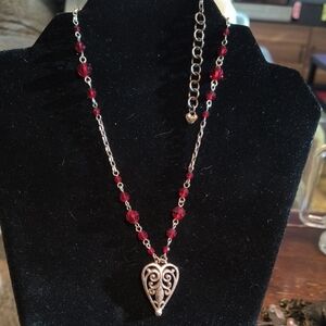 Brighton Heart Pendant , Pre Owned , Tarnished